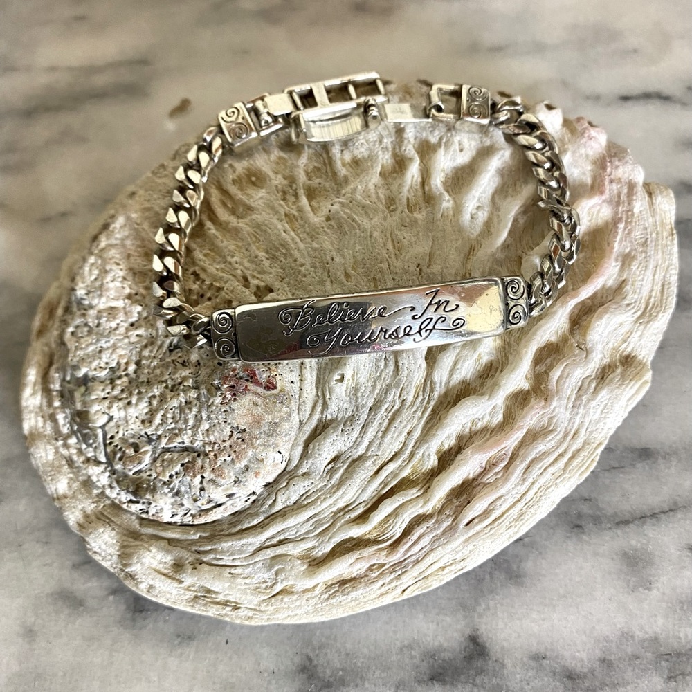 Brighton Silver Inspiration ID Bracelet Believe In Yourself